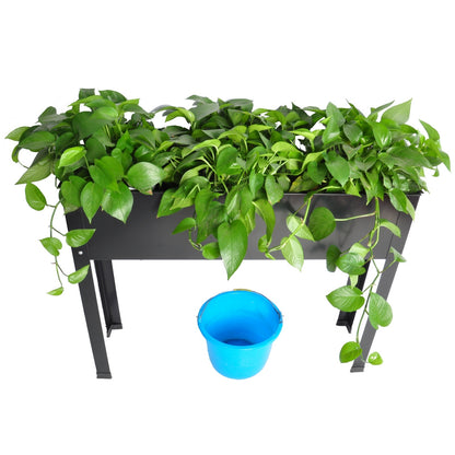 Metal Elevated Garden Bed For Backyard & Terrace - Large Outdoor Flowerpot Box