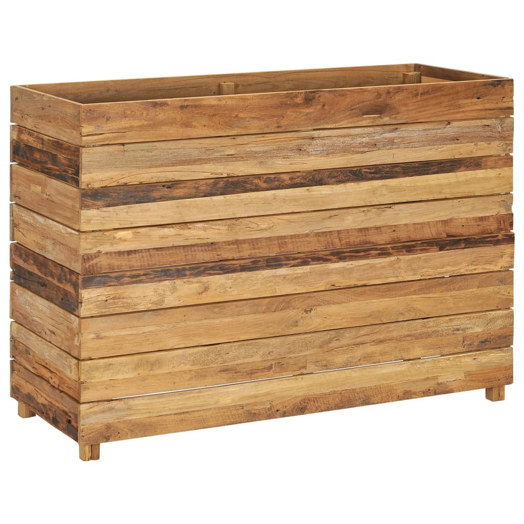 vidaXL Raised Bed 100x40x72 cm Recycled Teak Wood and Steel