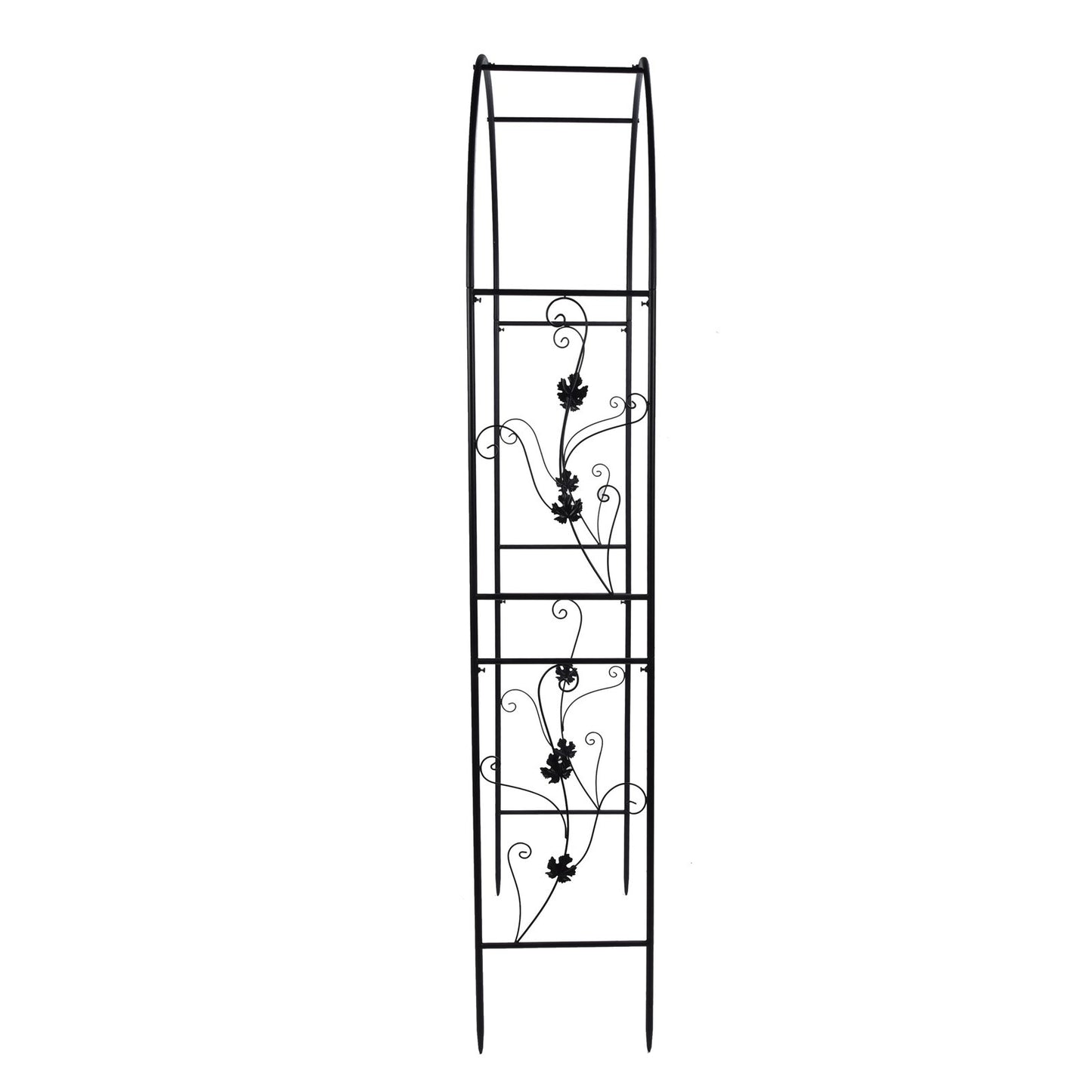 Outdoor Garden Arch Plant Climbing Frame Support Rack Lawn Backyard Decoration Black