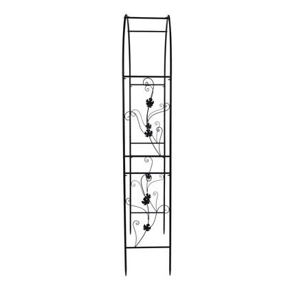 Outdoor Garden Arch Plant Climbing Frame Support Rack Lawn Backyard Decoration Black