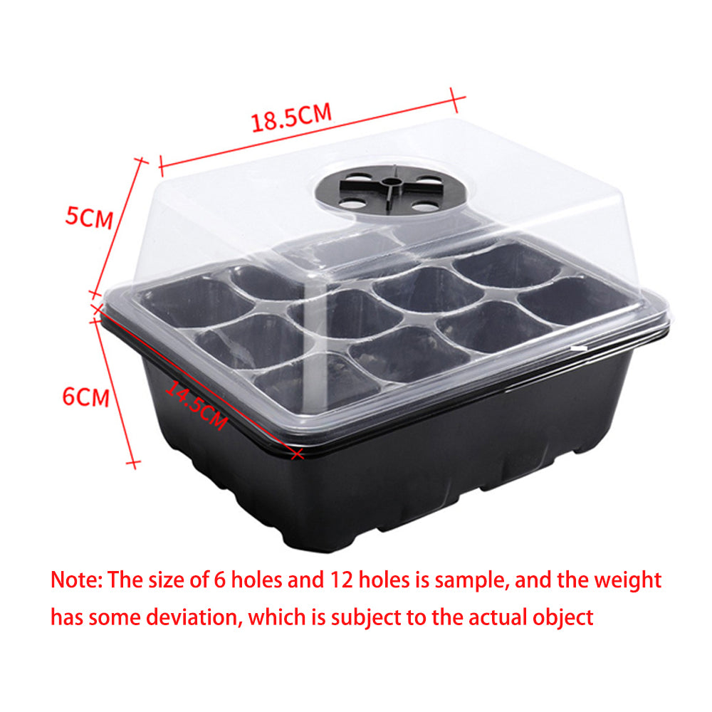 New 6/12 Hole Breathable Light Seedling Box Three Piece Gardening Vegetable Maintenance Seedling Cover Plant Grow Faster