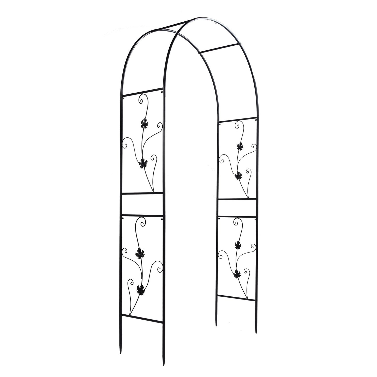 Outdoor Garden Arch Plant Climbing Frame Support Rack Lawn Backyard Decoration Black